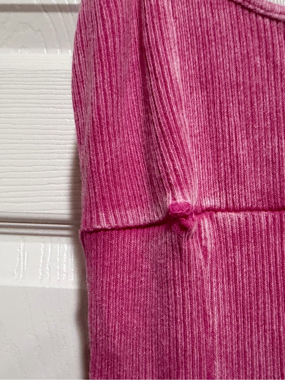 NWT Lulus Simply Pretty Washed Pink Ribbed Pleated Sleeveless Mini Dress XS - Picture 7 of 13